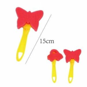 Gyerek Szivacsecset Készlet - 2 db, Mosolygós és Szív Alakú 139228405 - Iskolai ecset