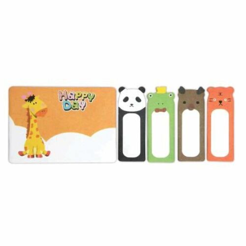 Állatos Öntapadós Jegyzetlap Készlet - 1 nagy, 4 mini - Panda, Béka, Medve, Tigris 139228411