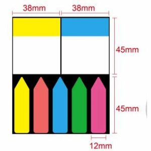 Neon Öntapadós Jelölőcímke Készlet - Vízálló PET, 140 db 139228416 - Irodai papíráru