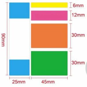 PET Neon Öntapadós Jegyzetlap Készlet - Vegyes Méretű, 100 db 139228419 - Irodai papíráru