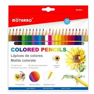Motarro Színes Ceruza Készlet - 24 db, Hatszögletű, Iskolai és Hobbi Használatra 139228734 - Színes ceruza