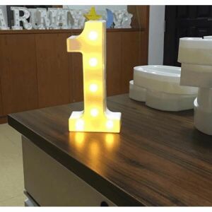 22cm Fehér LED Dekorációs Lámpa - '1' Szám - Hangulatvilágítás 139229260 - Dekorációs lámpa