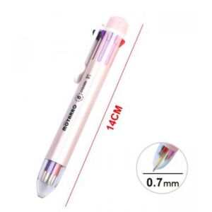 8 Színű Golyóstoll - Pasztell Rózsaszín Test, 0.7mm 139229687 - Írószer