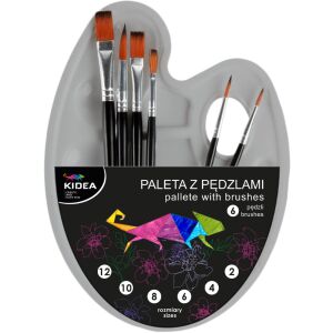 Kidea Ecsetkészlet - 7 db-os, Festőpalettával 139231869 - Iskolai ecset