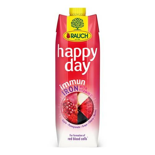 Rauch Happy Day Immun Iron Gyümölcslé - 1L, Vas és C-vitamin