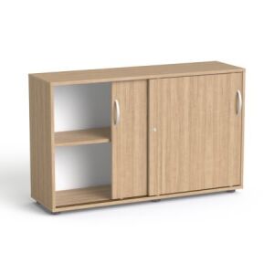 MAYAH Freedom SV-12 Tolóajtós Tárolószekrény - Kőris színben 139233235 - Irodai szekrény