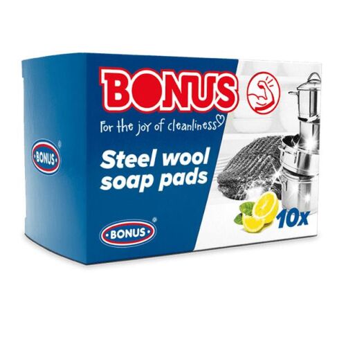 Bonus Rozsdamentes Szappanos Fémpárna - 10 db, Citrom illatú 139233481