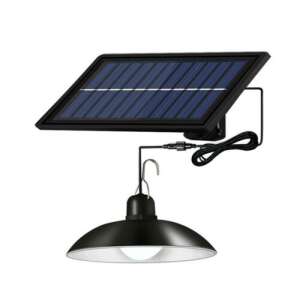 Solarbetriebene Hängelampe mit Fernbedienung, schwarz, 400 Lumen, IP66 wasserdicht