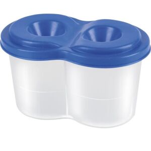PANTAPLAST Duo Ecsettál Fedéllel - Kétrekeszes, Kiömlésbiztos 139234256 - Ecsettál