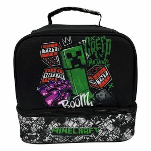 Minecraft Metro Art termoizolačná taška na obed s dizajnom Creeper - Vrecká na desiatu