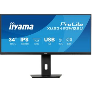 iiyama ProLite XUB3493WQSU-B6 86,4 cm (34") 1440 x 3440 px UltraWide Quad HD LED Fekete PC Monitor