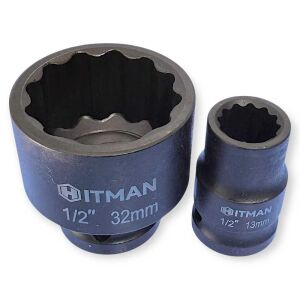 Hitman HA-6818 1/2 hüvelykes 12 pontos dugókulcs, 32mm és 13mm méretek - HITMAN