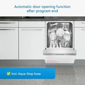 Bomann GSPE7422TIW mosogatógép automatikus ajtónyitással és Aqua-Stop tömlővel - Bomann