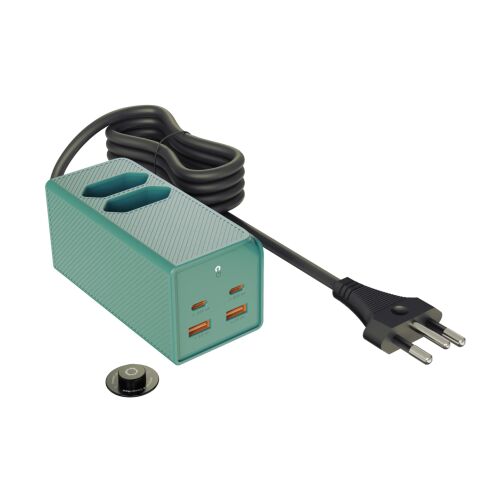 Удължител Allocacoc PowerBrick sage с EU щепсел и магнитна стойка