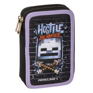 Minecraft Hostile Behaviour Tolltartó, Fekete Poliészter Ceruzatartó - Minecraft