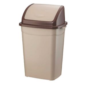 Szemetes kuka billenő fedéllel műanyag 50 literes barna UP122-210 139247960 - Planet