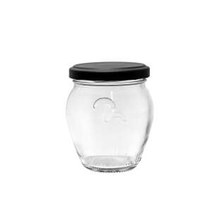 Orcio 314ml glass jar with black lid - Canning jar