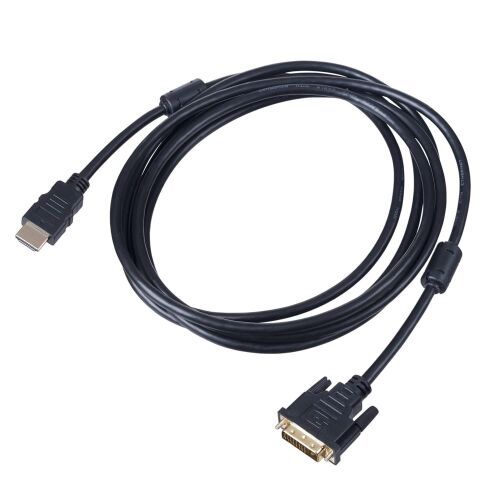Akyga DVI-D apa - HDMI apa kábel, 3.0m, aranyozott, fekete - AK-AV-13 139248963 - HDMI kábel