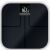 Garmin Index S2 black smart scale showing weight in pounds