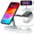 Tech-Protect Qi Universal Wireless Charging Station - 15W - Tech-Protect A12 3in1 Wireless Charger for Phone + Watch + Earphone - white 42836003