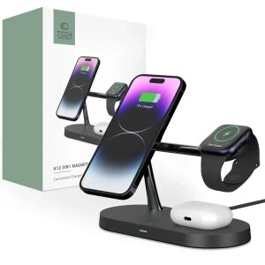 Stacja ładująca bezprzewodowa Tech-Protect 3w1 do iPhone'a, Apple Watch i AirPods - Tech-Protect