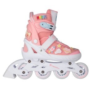 inSPORTline Labelo Állítható Gyermek Görkorcsolya - Rózsaszín, Jelvényekkel 139253773 - Görkorcsolyázás