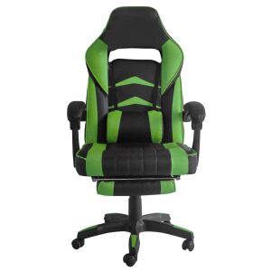 AGA Gamer szék lábtámasszal MR2040GREEN, fekete-zöld