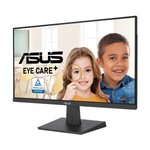 Angled view of ASUS VA24EHF 23.8 inch Eye Care Monitor - Laptop and Monitor