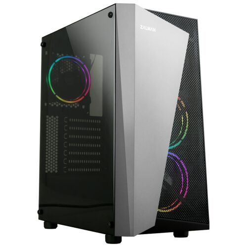 Obudowa PC Zalman S4 Plus Czarna z wentylatorami RGB i panelem bocznym z hartowanego szkła