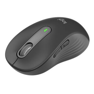 Angled view of Logitech Signature M650 L Wireless Mouse - Graphite - Mouse