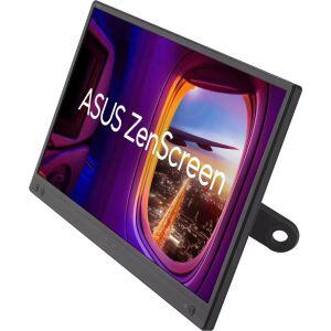 Angled view of ASUS ZenScreen MB166CR 15.6 inch portable USB-C monitor - Laptop and Monitor