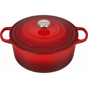 Le Creuset Signature 28cm Meggypiros Öntöttvas Főzőedény - Grillezés & Kültéri főzés