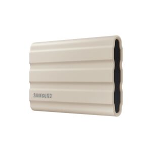 Samsung T7 Shield 2TB Externe SSD - Beige, Abgewinkelte Ansicht - Samsung SSD-Laufwerke