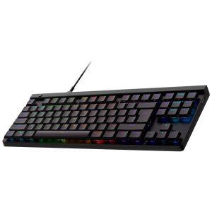 Šikmý pohľad na čiernu hernú klávesnicu Logitech G515 TKL s RGB - Logitech Klávesnice