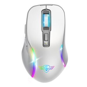 Spirit of Gamer Elite M50 Biela bezdrôtová herná myš s RGB osvetlením - Myši