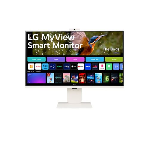 Monitor LG 32" Smart - 32SR85U-W (IPS; 16:9; 3840x2160; 5ms; 400cd; HDMI, USBx3, USB-C, BT, Spkr, webOS, Wifi, Airplay) (32SR85U-W.AEU)