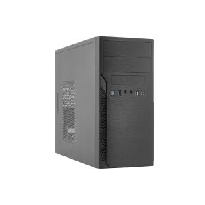 Chieftec HO-12B-OP Fekete Micro ATX Számítógépház Elölnézet - Számítógépház
