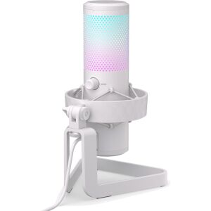 Weißes Endorfy AXIS USB-C Streaming Mikrofon mit RGB-Beleuchtung - Mikrofone