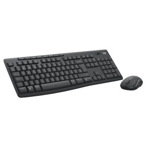 Angled View of Logitech MK370 Wireless Keyboard and Mouse Combo - Logitech Keyboard
