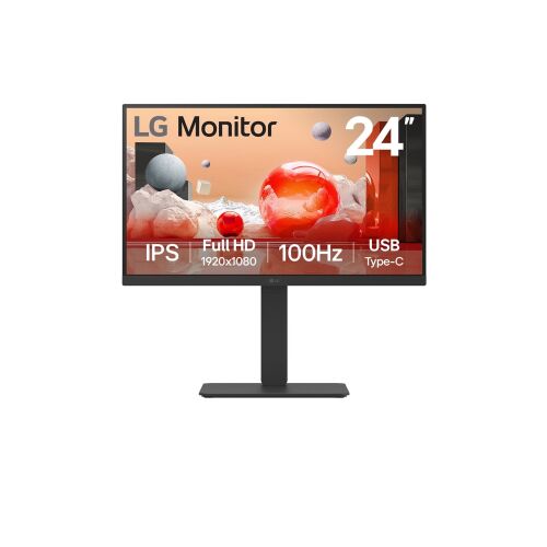 LG 24" 24BA650-B 16:9 FullHD IPS Monitor 100Hz - Fekete