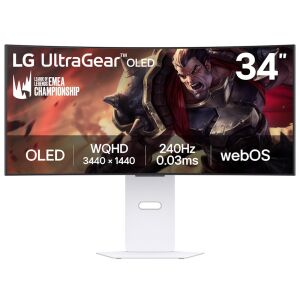 LG 34-инчов UltraGear 34GX90SA OLED Извит гейминг монитор - преден изглед - LG