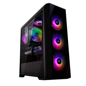 Obudowa PC Zalman N5 TF Czarna Mid-Tower z wentylatorami RGB i panelem bocznym ze szkła hartowanego - Zalman