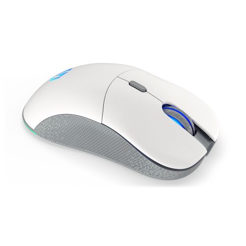 Oldalnézet az Endorfy GEM Plus Onyx White vezeték nélküli gaming egérről - Endorfy