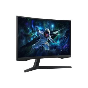Samsung 27 Zoll Odyssey G5 Curved Gaming Monitor schräge Ansicht - Monitore