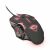 Trust GXT 108 Rava Gaming Mouse - Black/Grey, angled view, red illumination