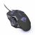 Trust GXT 108 Rava Gaming Mouse - Black/Grey, angled view, purple illumination