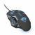 Trust GXT 108 Rava Gaming Mouse - Black/Grey, angled view, blue illumination