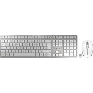 Cherry DW 9100 SLIM Kabellose Tastatur und Maus Combo - Weiß/Silber - Deutsches Layout - Cherry