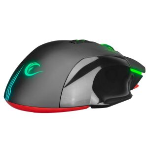 Vedere laterală a mouse-ului de gaming negru Rampage SMX-G38 CLAW - Mouse