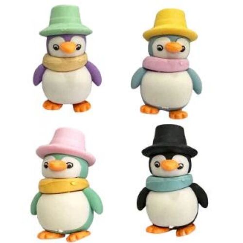 Pingvin Radír Szett - 4 db Színes Figurás Radír 139277291